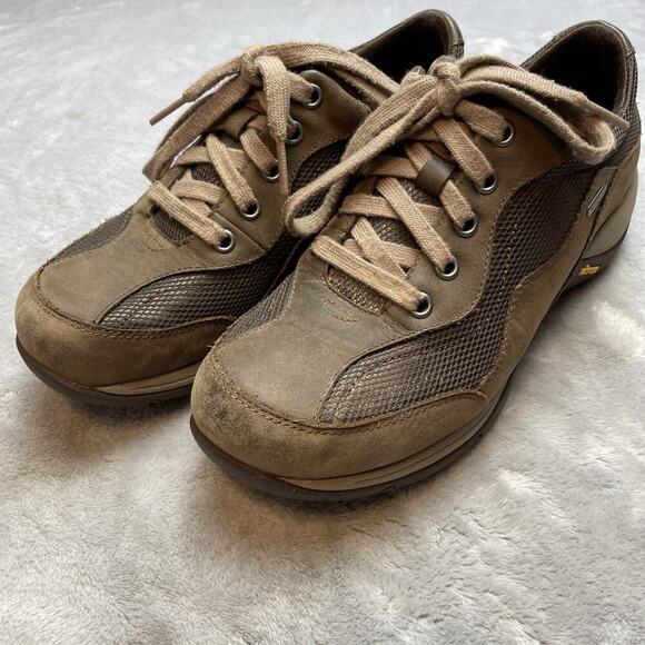 Dansko Chantal Oxford Sneakers Womens 38/US 7.5-8 Brown Suede Lace Up Comfort - Picture 1 of 9